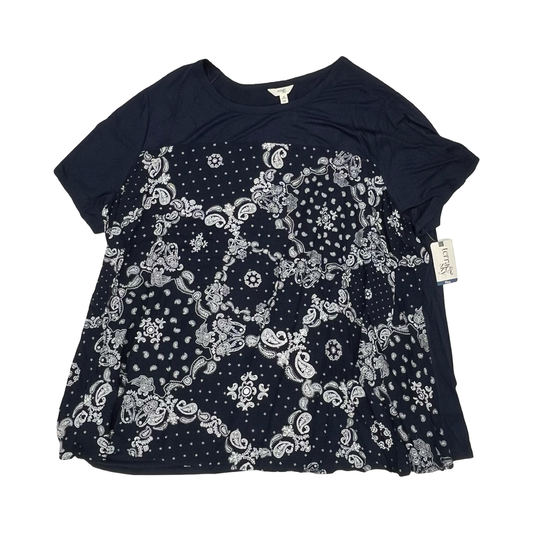 Top Ss By Terra & Sky In Navy, Size:3X