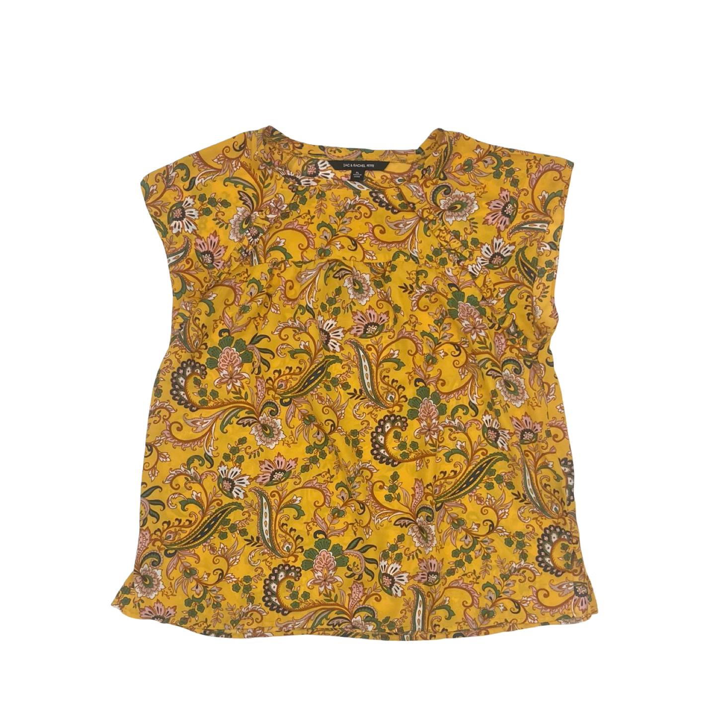 Blouse Ss By Zac And Rachel In Yellow, Size:Lp
