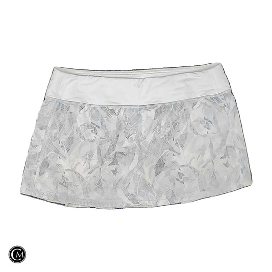Athletic Skort By Lululemon In Grey & White, Size: M