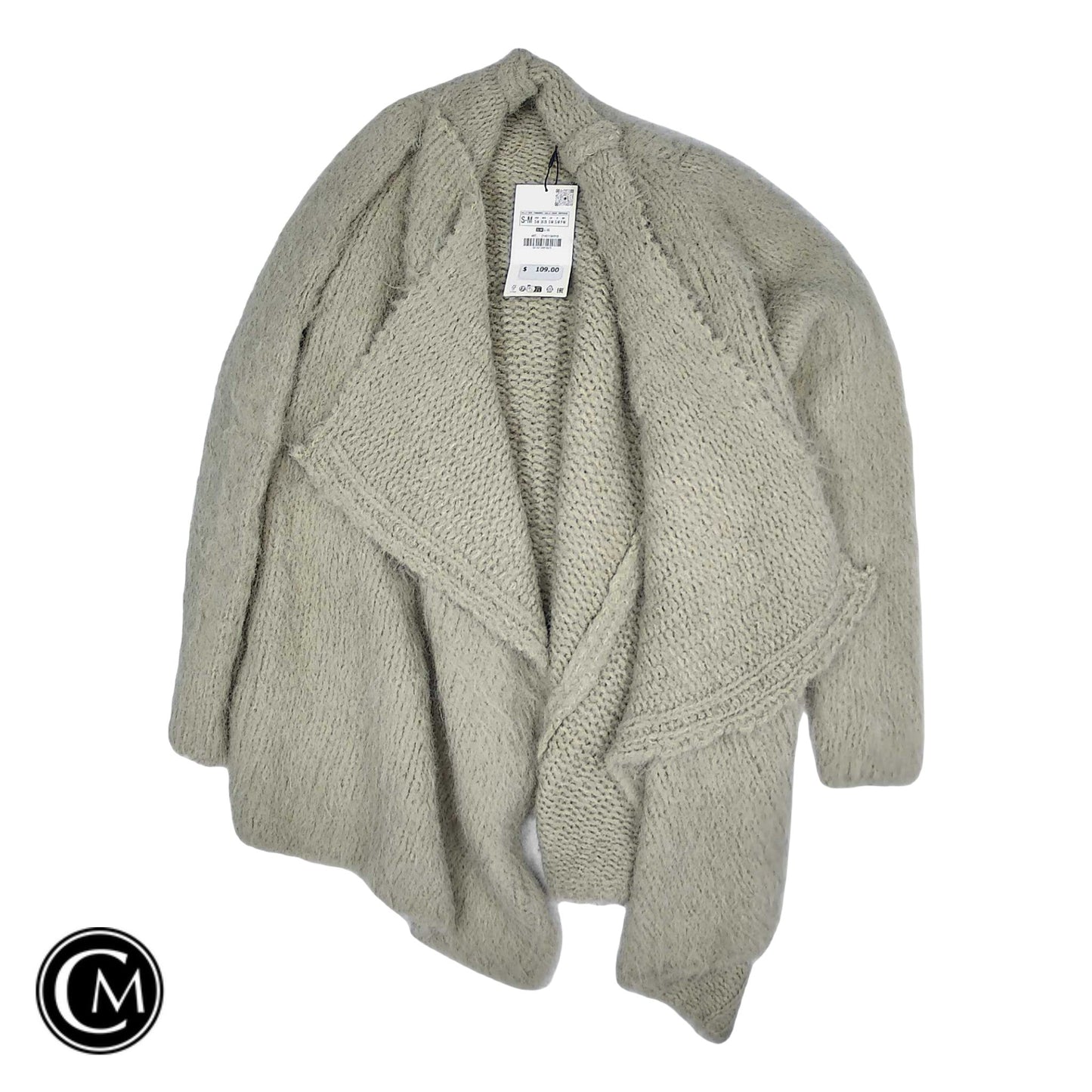 Sweater Cardigan By Zara In Beige, Size: M image 1