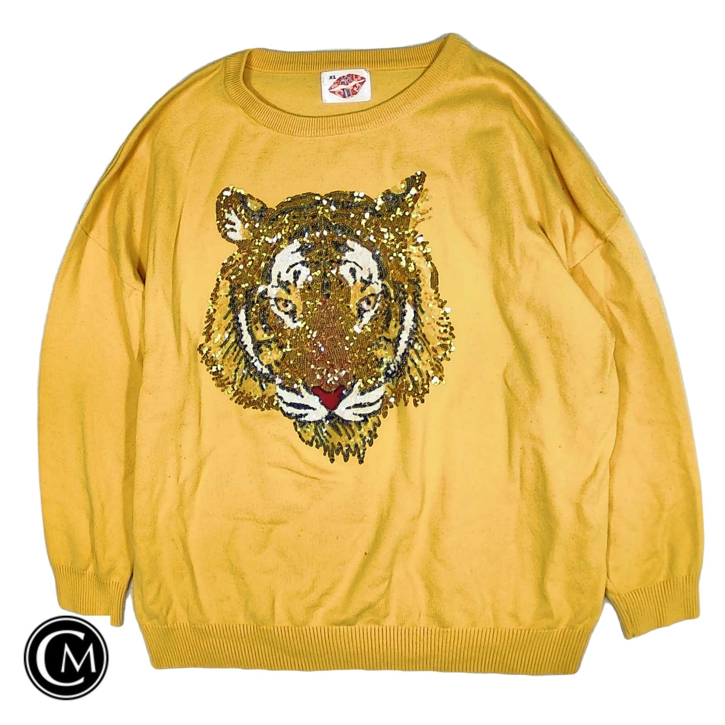 Sweater By Clothes Mentor In Yellow, Size: Xl image 1