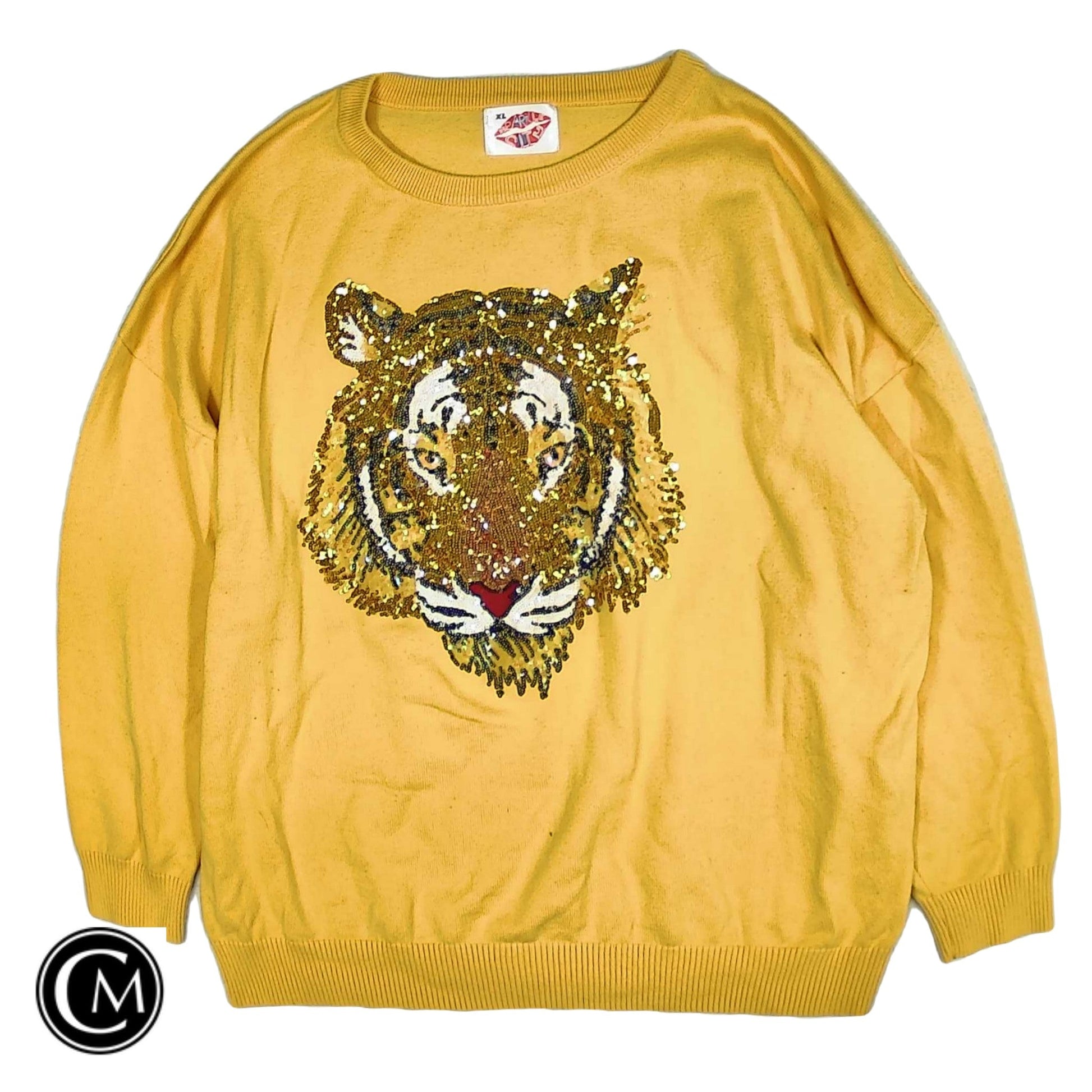 Sweater By Clothes Mentor In Yellow, Size: Xl image 1