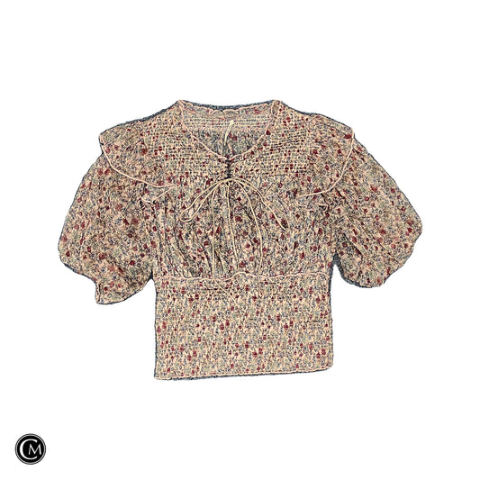 Blouse Ss By Free People In Floral Print, Size: S