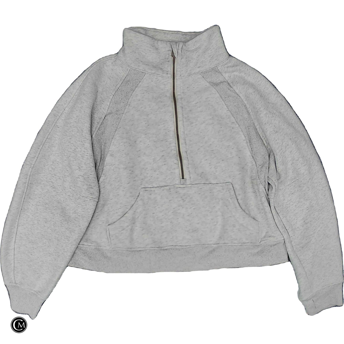 Athletic Sweatshirt Collar By Lululemon In Grey, Size: M