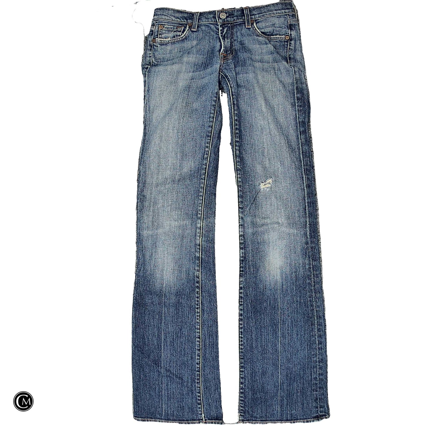 Jeans Boot Cut By 7 For All Mankind In Blue Denim, Size: 4