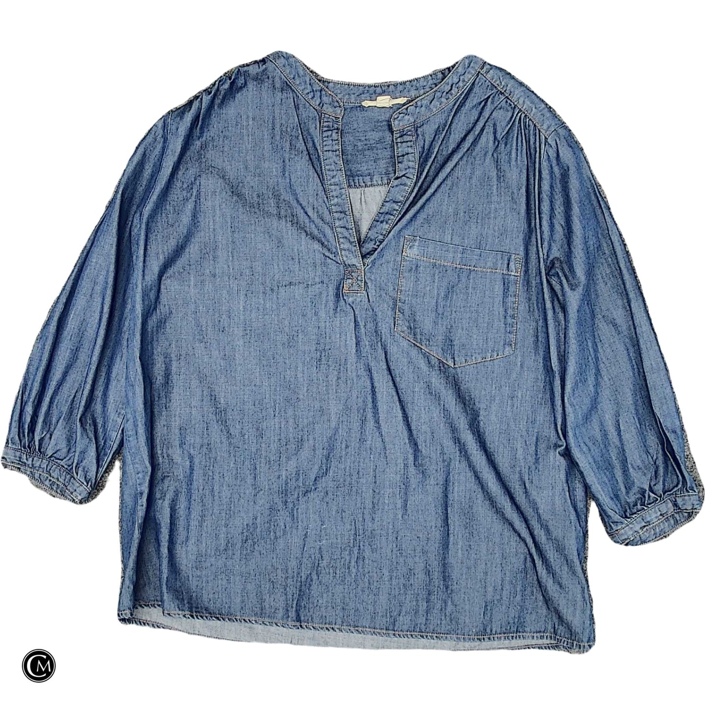 Top Ls By Pleione In Blue Denim, Size: M