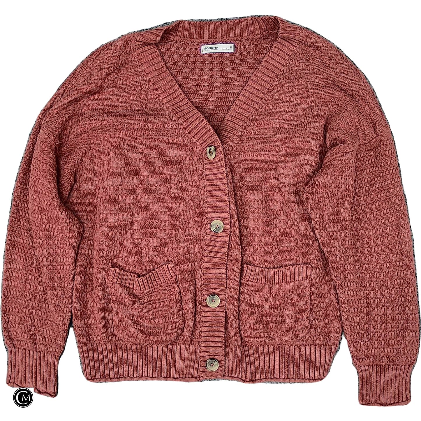 Sweater Cardigan By Sonoma In Pink, Size: 2x