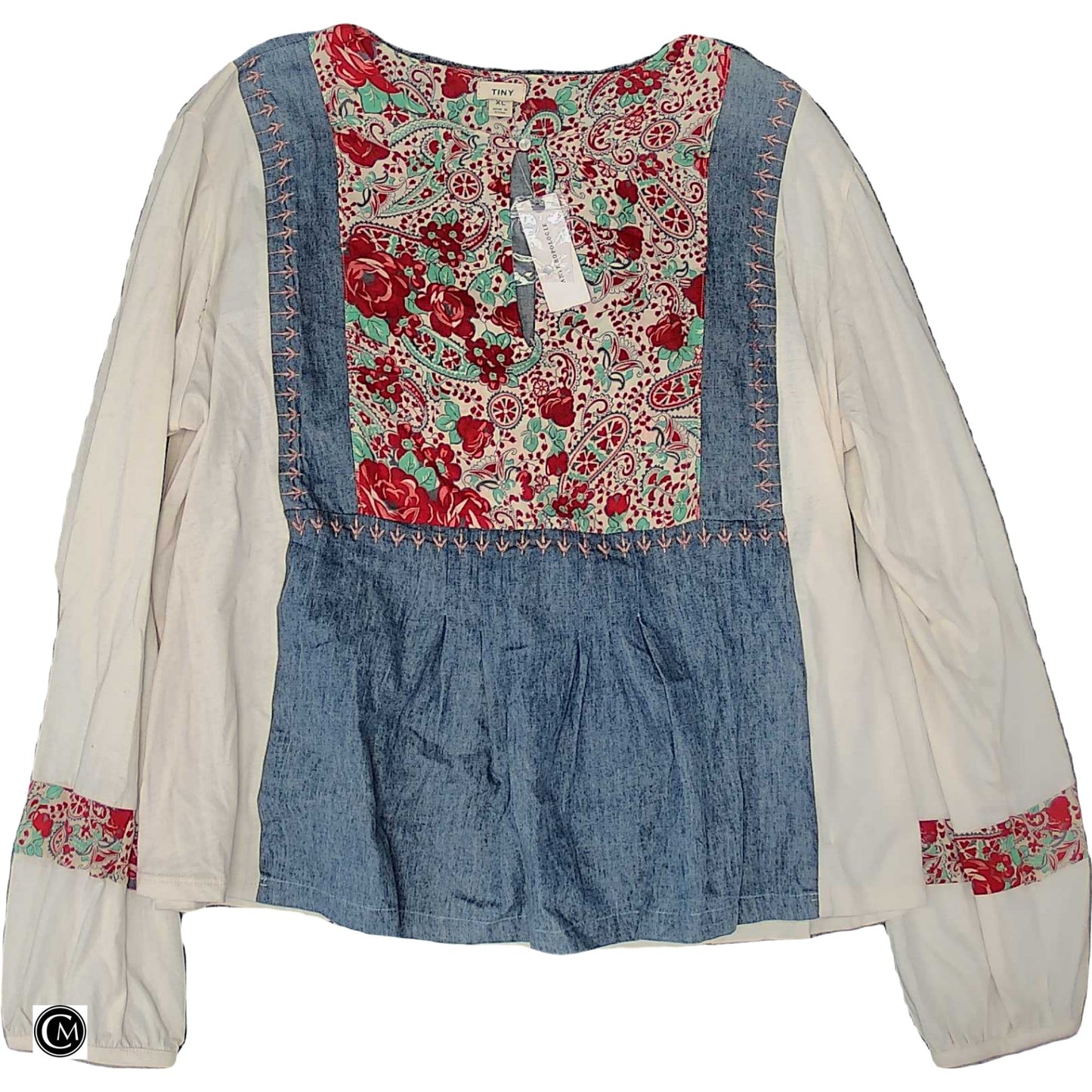 Top Ls By Tiny In Cream & Red, Size: Xl image 1