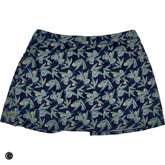 Athletic Skort By Ralph Lauren In Blue & Green, Size: L