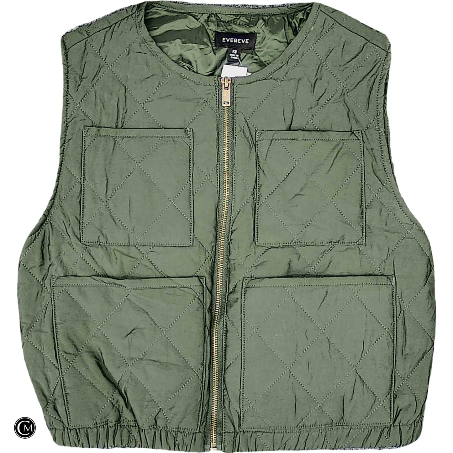 Vest Puffer & Quilted By Evereve In Green, Size: Xs