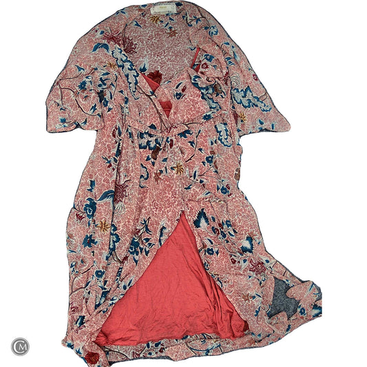 Dress Casual Maxi By Maeve In Blue & Pink, Size: M
