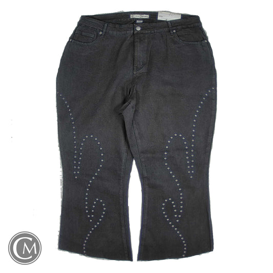 Jeans Boot Cut By Cato In Black Denim, Size: 20 image 1