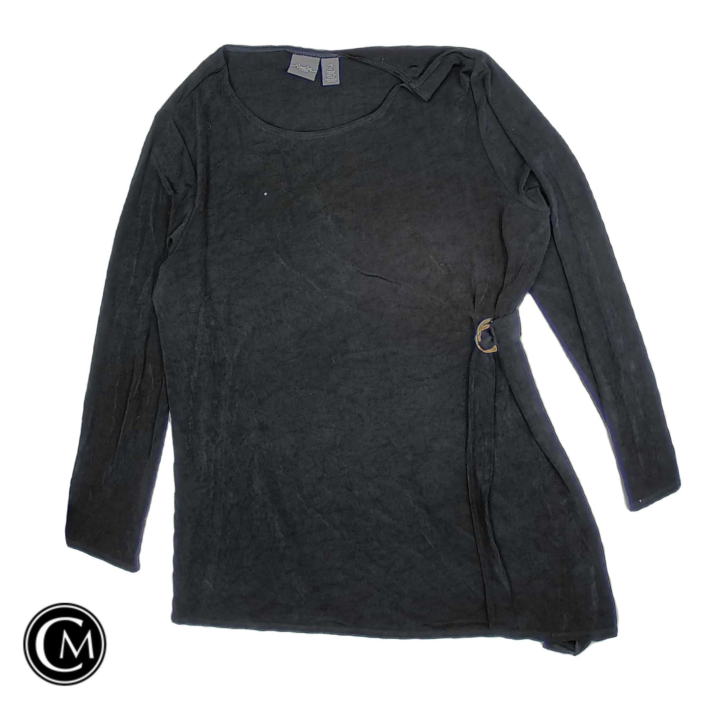 Tunic Ls By Chicos In Black, Size: L