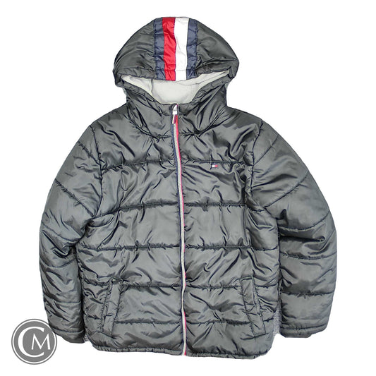 Jacket Puffer & Quilted By Tommy Hilfiger In Black & Red, Size: Xl