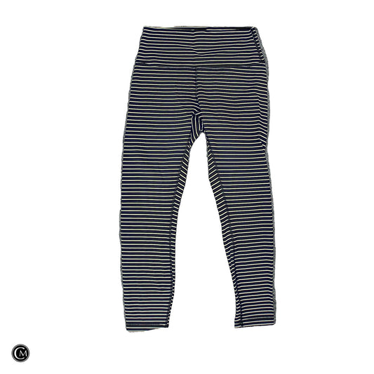 Athletic Leggings By Lululemon In Striped Pattern, Size: M