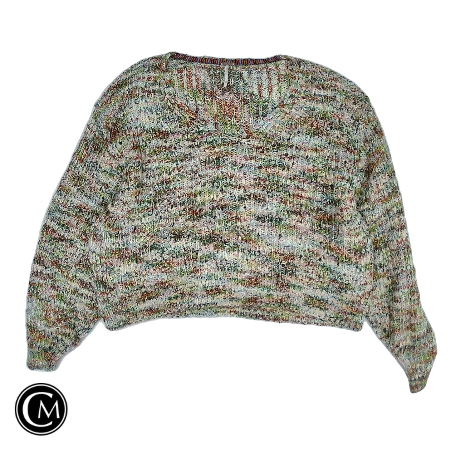 Sweater By Free People In Green & Pink, Size: Xs