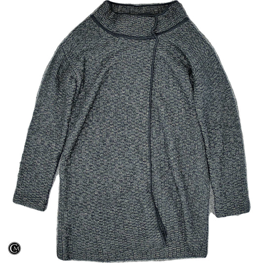 Sweater Cardigan By Nine West In Grey, Size: M