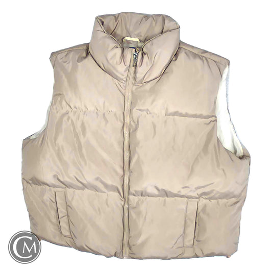 Vest Puffer & Quilted By Charlotte Russe In Beige, Size: Xl image 1