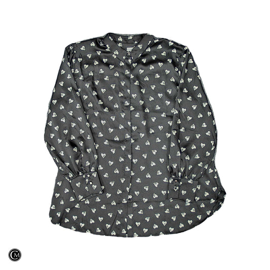 Blouse Ls By Chicos In Black & White, Size: 1x