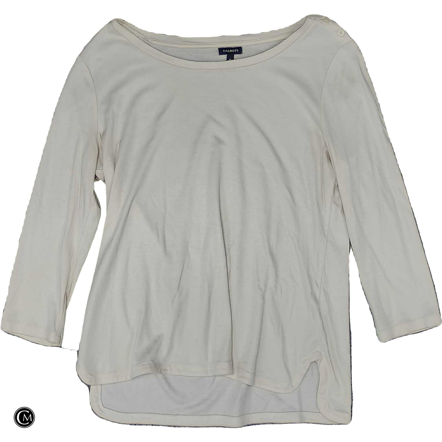 Top Ls Basic By Talbots In Cream, Size: M
