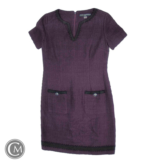 Dress Work By Karl Lagerfeld In Purple, Size: 2