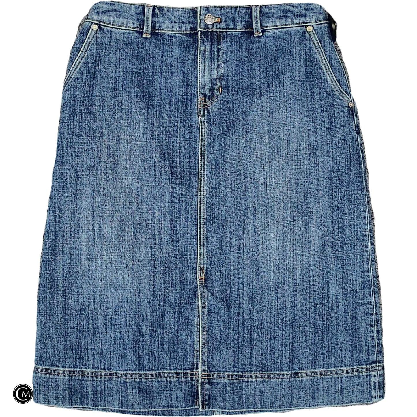 Skirt Midi By Talbots In Blue Denim, Size: 8p