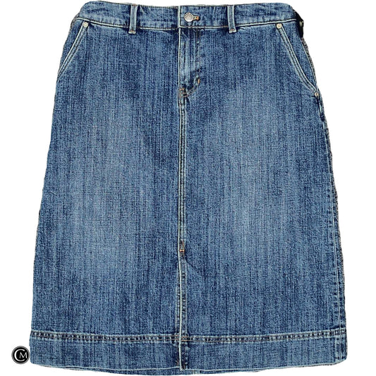 Skirt Midi By Talbots In Blue Denim, Size: 8p