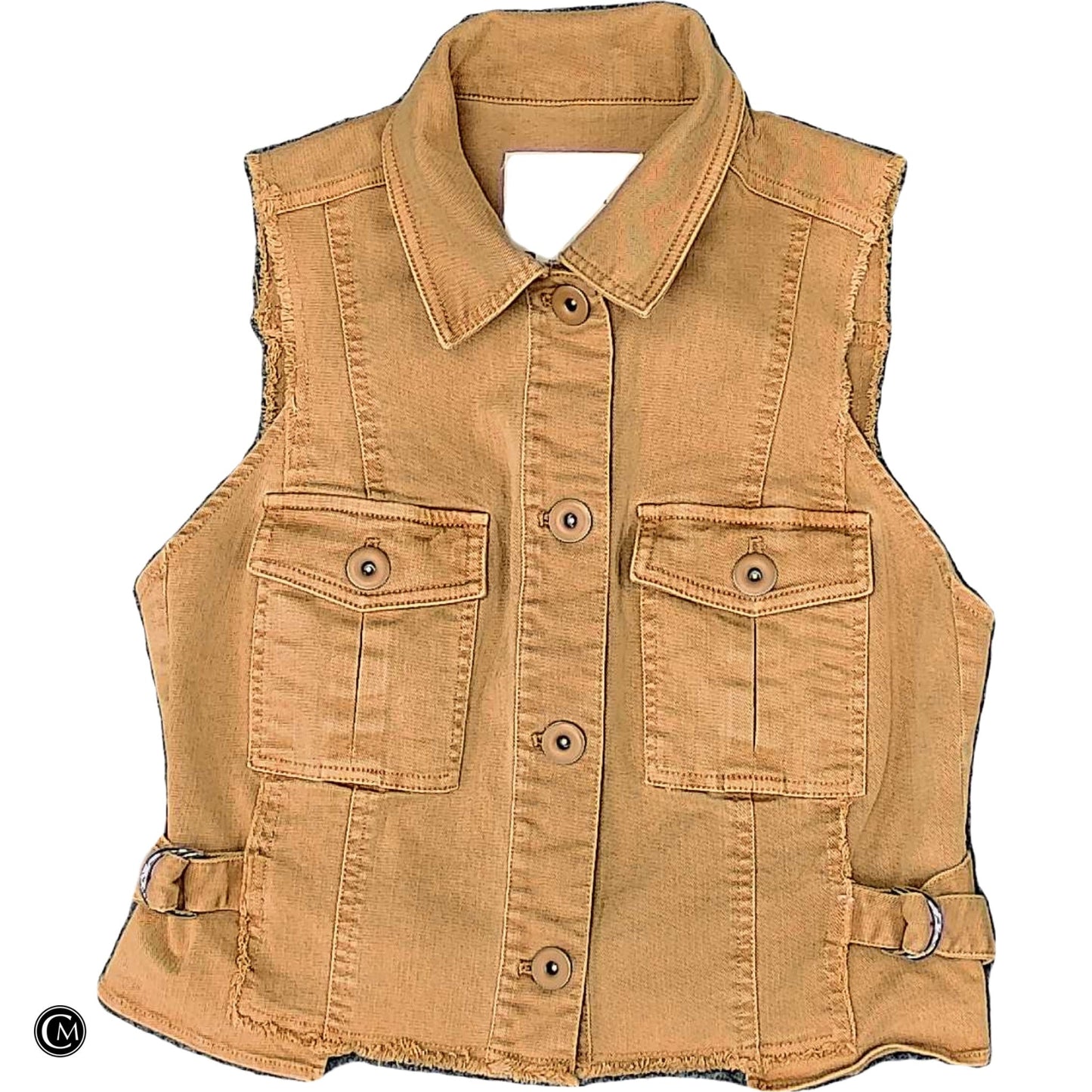Vest Other By Anthropologie In Yellow Denim, Size: S
