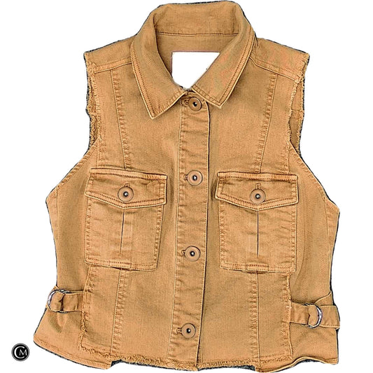 Vest Other By Anthropologie In Yellow Denim, Size: S