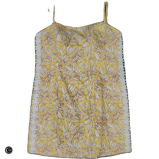 Dress Designer By Lilly Pulitzer In White & Yellow, Size: Xl image 1