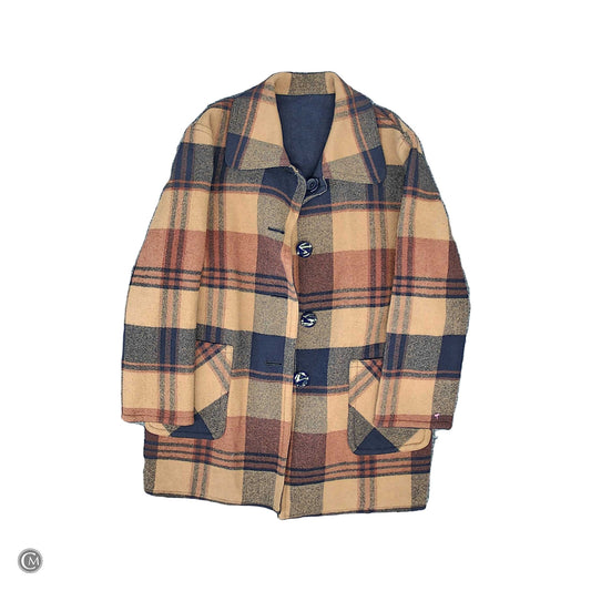 Coat Peacoat By Kyacik In Plaid Pattern, Size: L