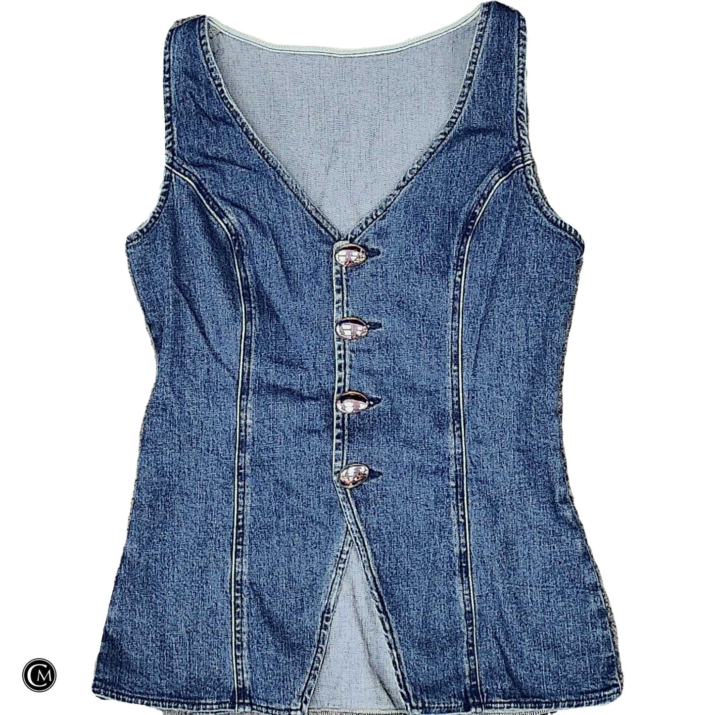 Vest Other By Commense In Blue Denim, Size: S