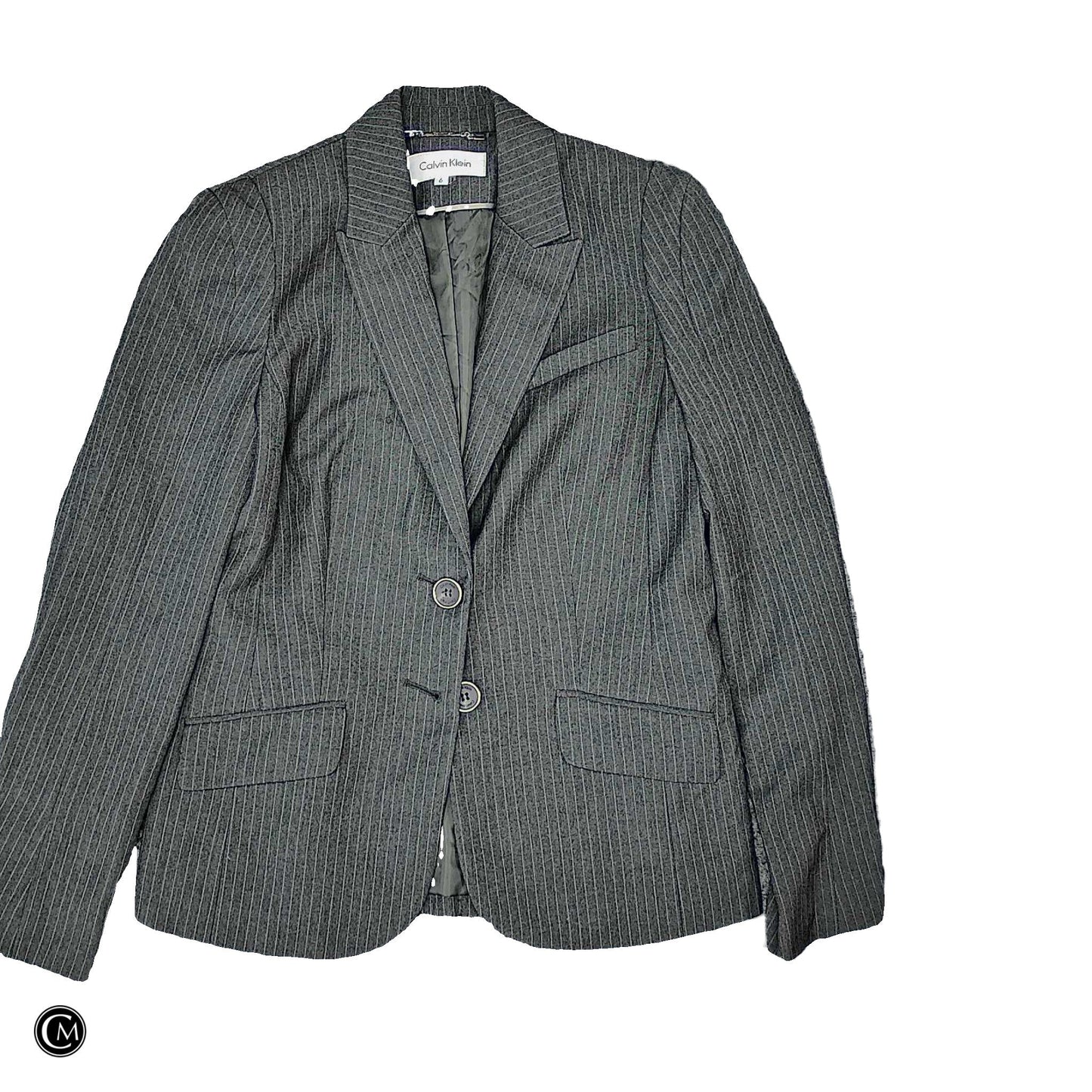 Blazer By Calvin Klein In Grey, Size: S