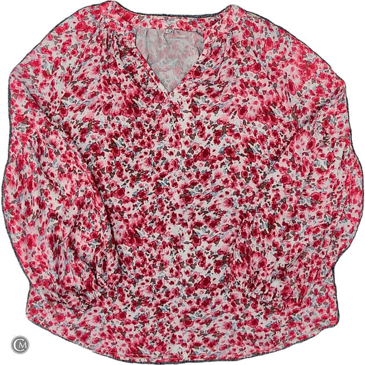 Blouse Ls By Clothes Mentor In Pink, Size: L