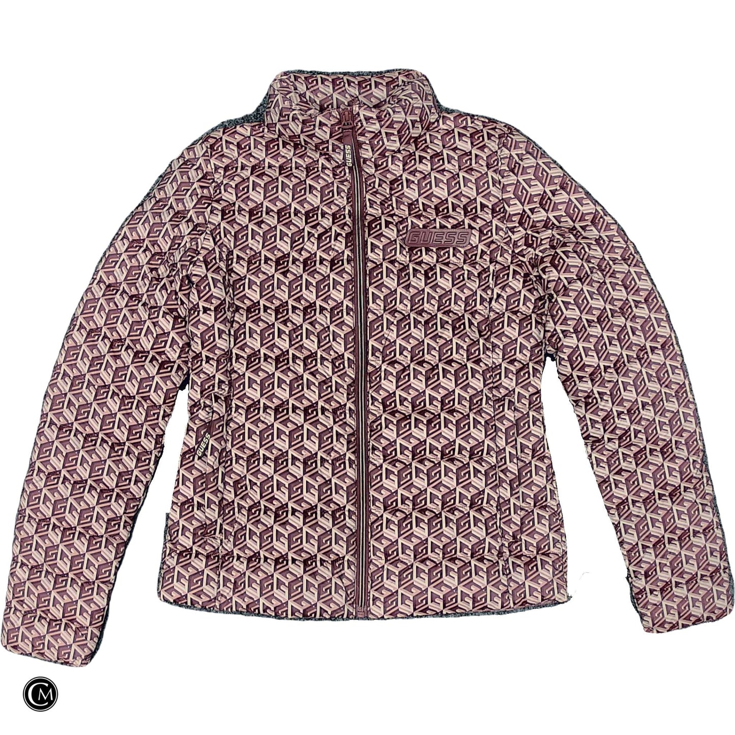 Jacket Puffer & Quilted By Guess In Pink, Size: S