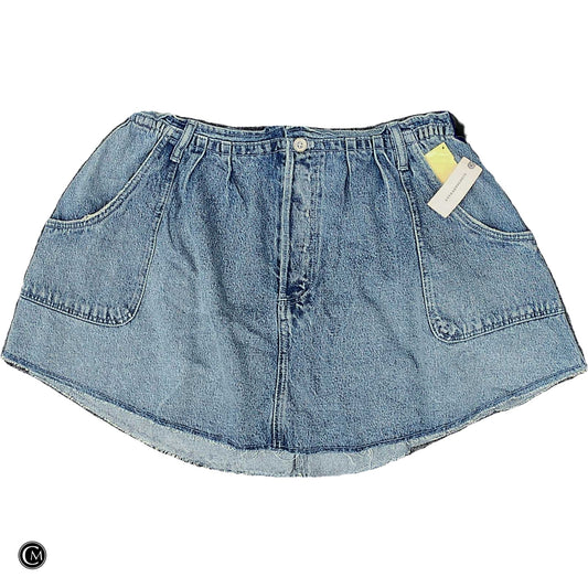 Skirt Mini & Short By Pilcro In Blue Denim, Size: L