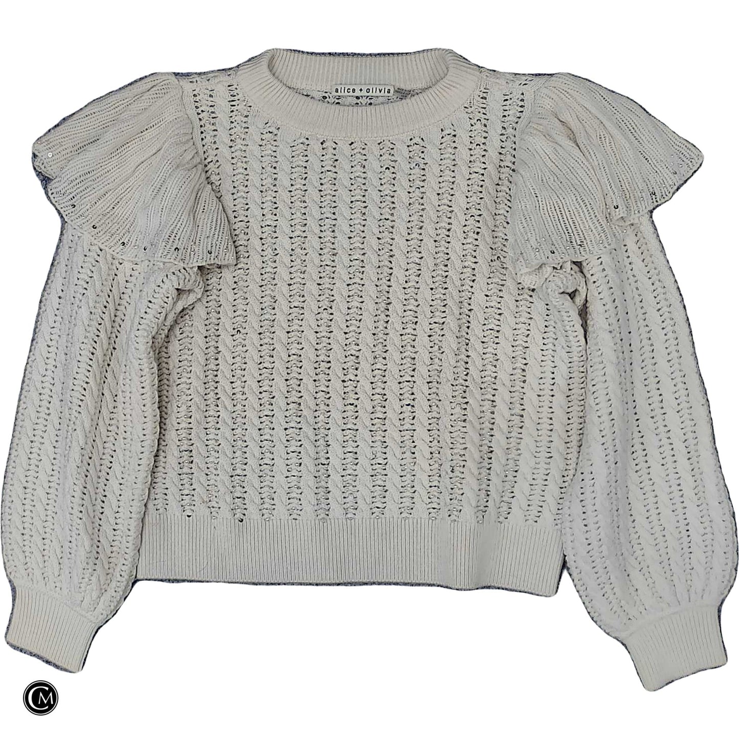 Sweater Designer By Alice + Olivia In Cream, Size: Xs