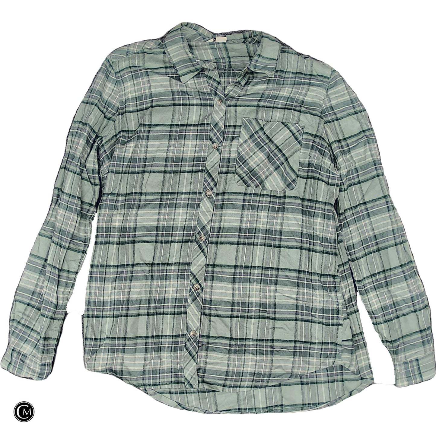 Top Ls By Eddie Bauer In Plaid Pattern, Size: L