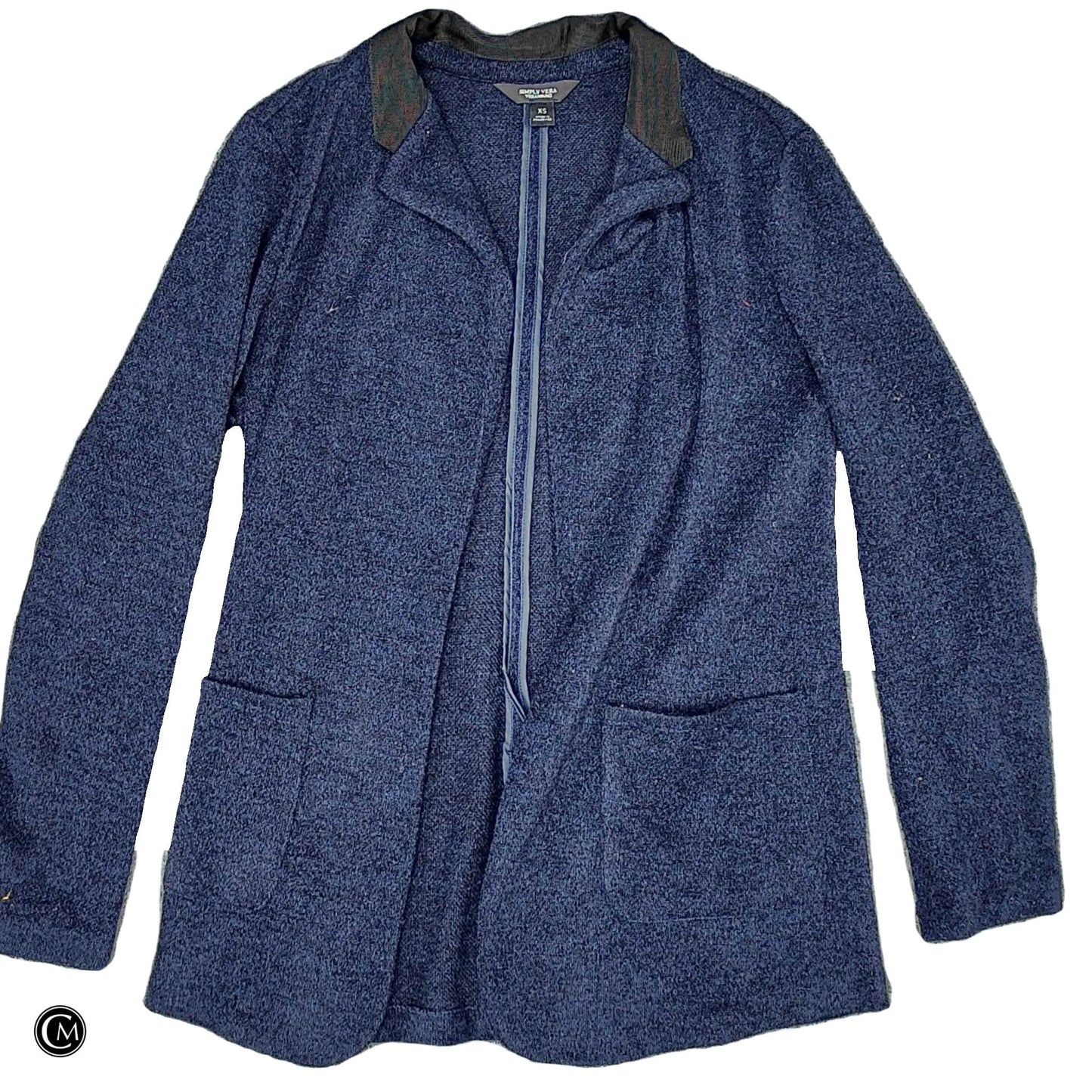 Sweater Cardigan By Simply Vera In Navy, Size: Xs