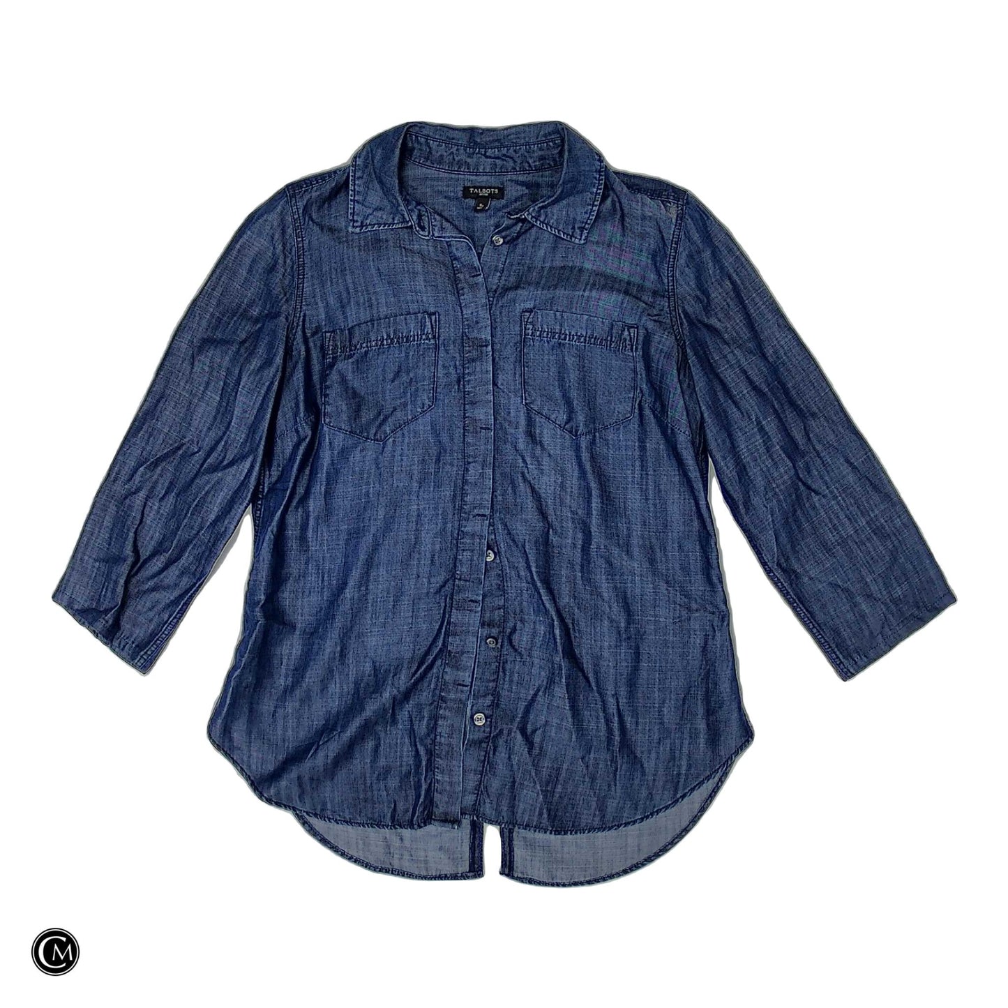 Top 3/4 Sleeve By Talbots In Blue, Size: Sp