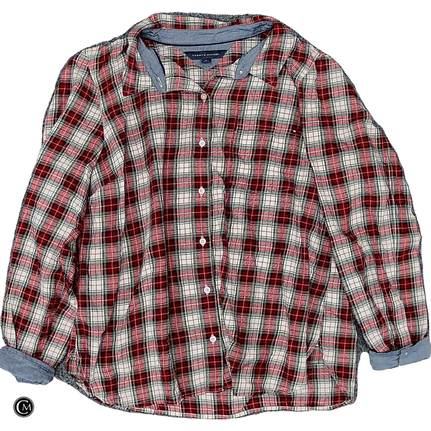 Top Ls By Tommy Hilfiger In Plaid Pattern, Size: Xl