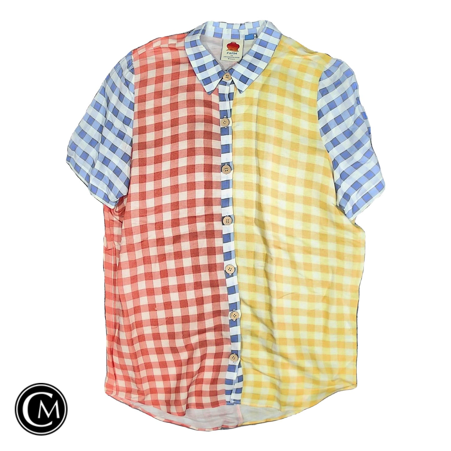 Tunic Ss By Farm Rio In Blue & Yellow, Size: Xl