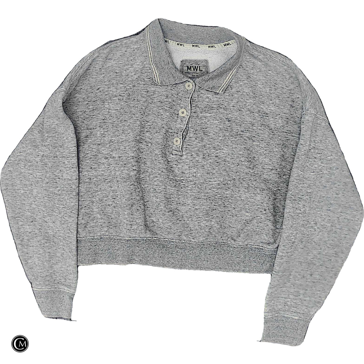 Sweatshirt Collar By Madewell In Grey, Size: M