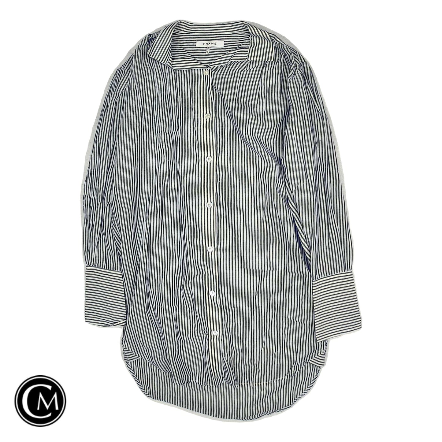 Tunic Ls By Frame In Blue & White, Size: Xs image 1