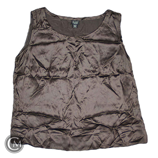 Blouse Sleeveless By Eileen Fisher In Brown, Size: 3x
