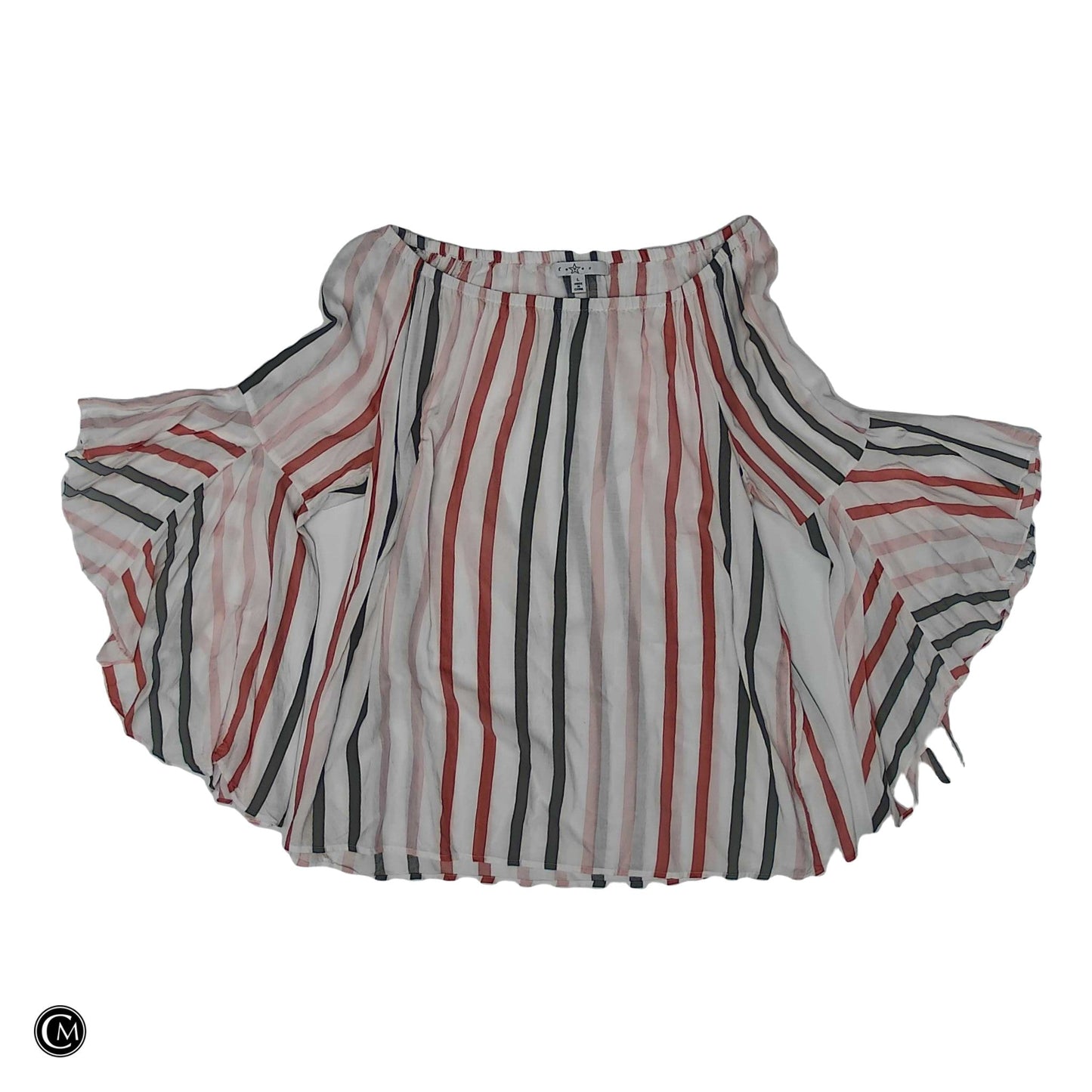 Top Ls By Fever In Striped Pattern, Size: L