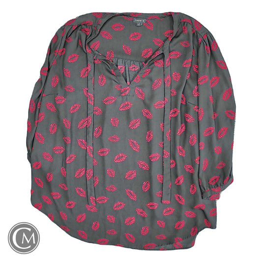 Blouse Ls By Torrid In Black & Red, Size: 3x