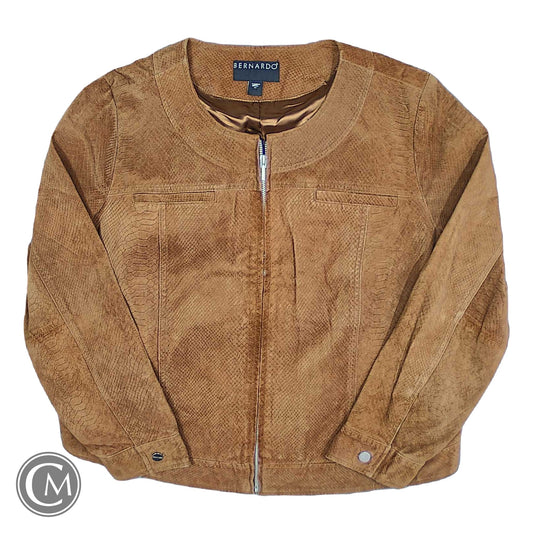 Jacket Leather By Bernardo In Brown, Size: 3x