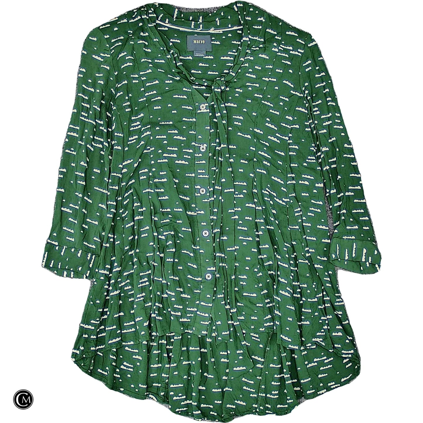 Top 3/4 Sleeve By Maeve In Green, Size: Xs