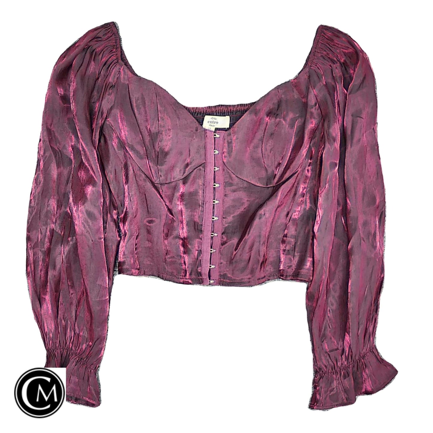 Blouse Ls By Entro In Purple, Size: M